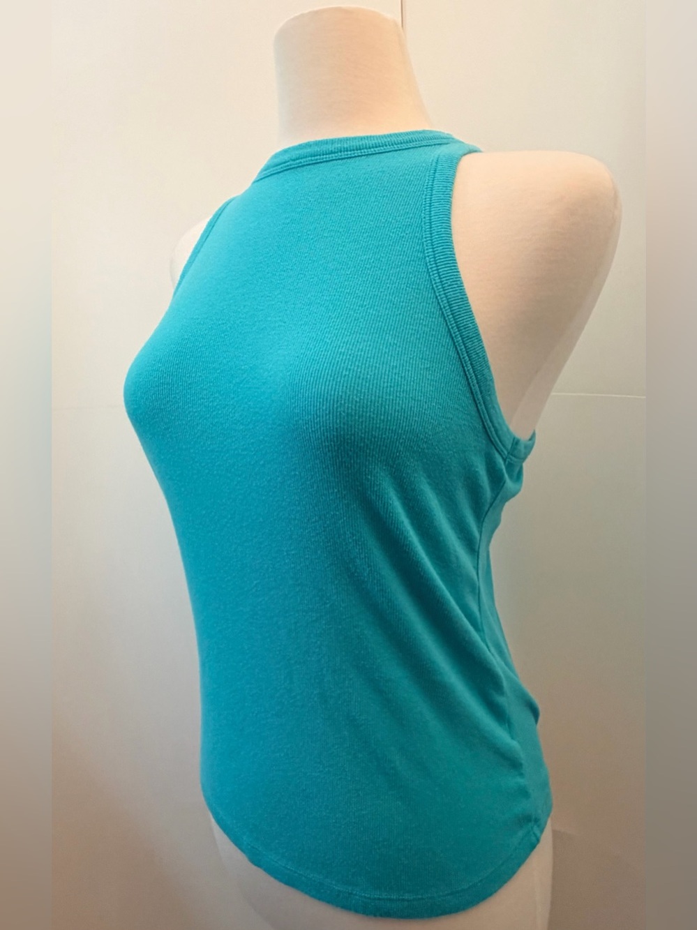 Turquoise Ribbed Tank Top Women’s XL Sleeveless